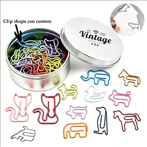 20pcs Paper Clips Metal Container Round Tin Box